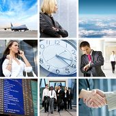 picture of travel  - Collage abut business traveling - JPG 