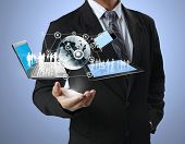 picture of future technology  - Technology in the hands of businessmen - JPG 