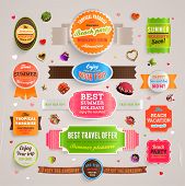 image of holidays  - Retro elements and labels for Summer designs  - JPG 