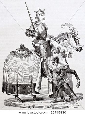 Poster: Louis IX of France horseback