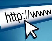 stock photo of internet  - Browser bar in perspective with mouse cursor - JPG 