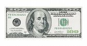 image of dollar  - A Crisp 100 Dollar Bill Front Face - JPG 