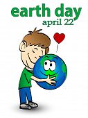 image of earth  - vector illustration of earth day graphic concept - JPG 