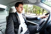 picture of man  - Man driving his car - JPG 