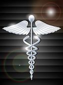 pic of medical  - Abstract medical background with caduceus medical symbol - JPG 