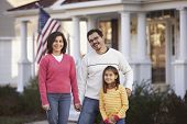 pic of home  - Portrait of family in front yard - JPG 