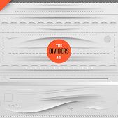 foto of business concept  - Big set of vector dividers for web design with seamless paper background - JPG 