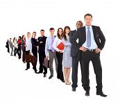 pic of team  - business man and his team isolated over a white background - JPG 