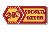 pic of percentage  - 20 percentages off discount special offer  - JPG 
