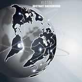 pic of earth  - Vector Earth with Global Internet Communication - JPG 