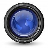 stock photo of globe  - Zoom the World - JPG 