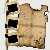 foto of map  - Slides for photo with blank of pirates map - JPG 