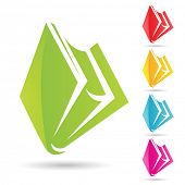 image of book  - Eps Vector illustration of colorful book icons - JPG 