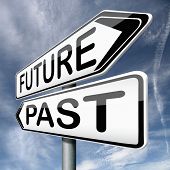 pic of future  - future or past yesterday or tomorrow timeline road sign arrow - JPG 