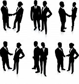 picture of business people  - Business Team Silhouette Collection Original Vector Illustration People Silhouette Sets - JPG 