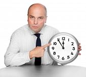 picture of time  - An businessman with a clock face - JPG 