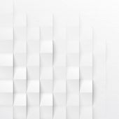 Abstract 3d white geometric background. White seamless texture with shadow. Simple clean white background texture. 3D Vector interior wall panel pattern.