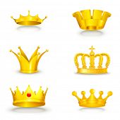 pic of leadership  - Crown set on white - JPG 
