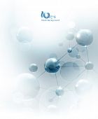 picture of science  - Futuristic background with molecules blue - JPG 