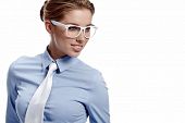 pic of business people  - Portrait of pretty young business woman smiling - JPG 