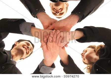 Picture or Photo of Group handshake with a lot of different hands