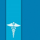 stock photo of medical  - Abstract medical background with caduceus medical symbol - JPG 