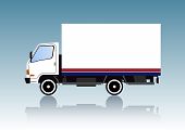 pic of transportation  - Little sweet cargo truck vector and transportation - JPG 