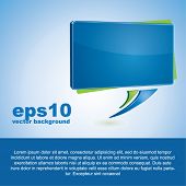 stock photo of abstract  - Abstract vector background with a blue rectangular speech bubble - JPG 