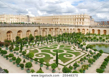 Picture or Photo of Famous palace Versailles near Paris, France with beautiful gardens