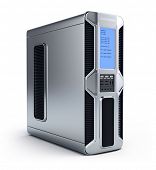 foto of isp  - Modern computer server over white background - JPG 
