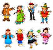 picture of world  - kids in different traditional costumes from all over the world - JPG 
