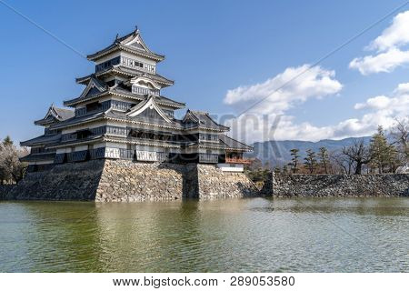 Poster: Matsumoto castle against blue sky
