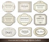 pic of illustration  - Vector illustration of vintage retro labels - JPG 