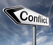 foto of interest  - conflict management in business at work or between couple with different interest solve the problem and find resolution - JPG 